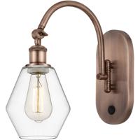 Innovations Lighting 518-1W-AC-G652-6-LED Ballston Cindyrella LED 6 inch Antique Copper Sconce Wall Light in Clear Glass thumb