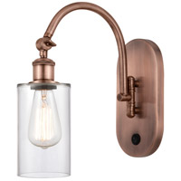 Innovations Lighting 518-1W-AC-G802-LED Ballston Clymer LED 5 inch Antique Copper Sconce Wall Light thumb