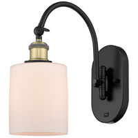 Innovations Lighting 518-1W-BAB-G111-LED Ballston Cobbleskill LED 5 inch Black Antique Brass Sconce Wall Light thumb