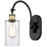 Innovations Lighting 518-1W-BAB-G802-LED Ballston Clymer LED 5 inch Black Antique Brass Sconce Wall Light thumb