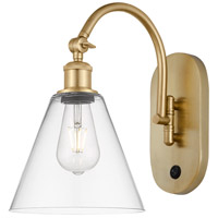 Innovations Lighting 518-1W-SG-GBC-82-LED Ballston Cone LED 8 inch Satin Gold Sconce Wall Light thumb
