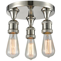 Innovations Lighting 562NH-3C-PN-LED Bare Bulb LED 10 inch Polished Nickel Semi-Flush Mount Ceiling Light thumb