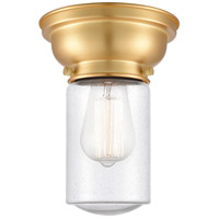 Innovations Lighting 623-1F-SG-G314-LED Aditi Dover LED 6 inch Satin Gold Flush Mount Ceiling Light in Seedy Glass, Aditi photo thumbnail