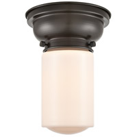 Innovations Lighting 623-1F-OB-G311-LED Aditi Dover LED 6 inch Oil Rubbed Bronze Flush Mount Ceiling Light in Matte White Glass, Aditi thumb