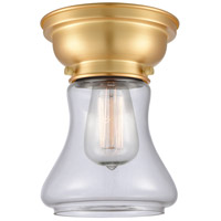 Innovations Lighting 623-1F-SG-G192-LED Aditi Bellmont LED 6 inch Satin Gold Flush Mount Ceiling Light in Clear Glass, Aditi thumb