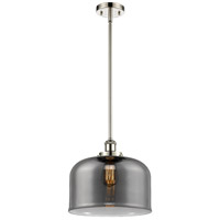 Innovations Lighting 916-1S-PN-G73-L-LED Ballston X-Large Bell LED 8 inch Polished Nickel Pendant Ceiling Light in Plated Smoke Glass photo thumbnail