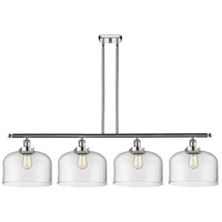 Innovations Lighting 916-4I-WPC-G72-L Ballston X-Large Bell 4 Light 48 inch White and Polished Chrome Island Light Ceiling Light in Clear Glass photo thumbnail
