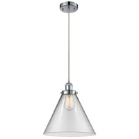 Innovations Lighting 916-1P-PC-G42-L Ballston X-Large Cone 1 Light 8 inch Polished Chrome Mini Pendant Ceiling Light in Clear Glass thumb