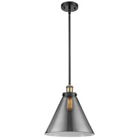 Innovations Lighting 916-1S-BAB-G43-L Ballston X-Large Cone 1 Light 8 inch Black Antique Brass Pendant Ceiling Light in Plated Smoke Glass thumb
