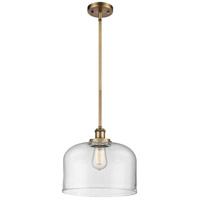 Innovations Lighting 916-1S-BB-G72-L Ballston X-Large Bell 1 Light 8 inch Brushed Brass Pendant Ceiling Light in Clear Glass thumb