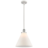 Innovations Lighting 916-1S-WPC-G41-L-LED Ballston X-Large Cone LED 8 inch White and Polished Chrome Pendant Ceiling Light in Matte White Glass thumb