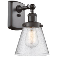 Innovations Lighting 916-1W-OB-G64 Ballston Small Cone 1 Light 6 inch Oil Rubbed Bronze Sconce Wall Light in Seedy Glass, Ballston thumb
