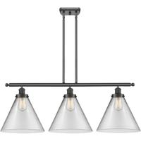 Innovations Lighting 916-3I-OB-G42-L Ballston X-Large Cone 3 Light 36 inch Oil Rubbed Bronze Island Light Ceiling Light in Clear Glass thumb