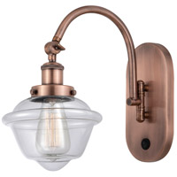 Innovations Lighting 918-1W-AC-G532-LED Franklin Restoration Oxford LED 8 inch Antique Copper Sconce Wall Light photo thumbnail