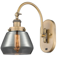 Innovations Lighting 918-1W-BB-G173-LED Franklin Restoration Fulton LED 7 inch Brushed Brass Sconce Wall Light thumb