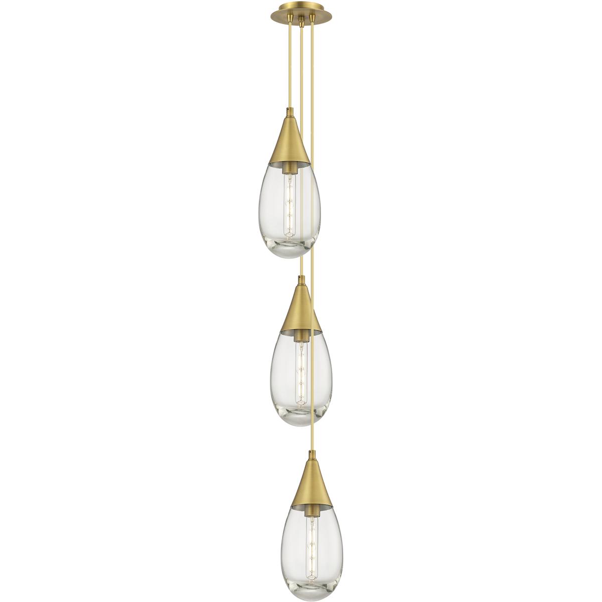Innovations Lighting Bruno Marashlian Malone 8 Inch 3 Light Multi Light Pendant Malone - 103-450-1P-BB-G450-6CL - Industrial