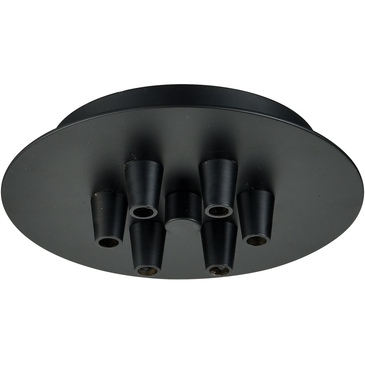 Innovations Lighting 106BK Custom Cord Matte Black Multi Port Canopy Round
