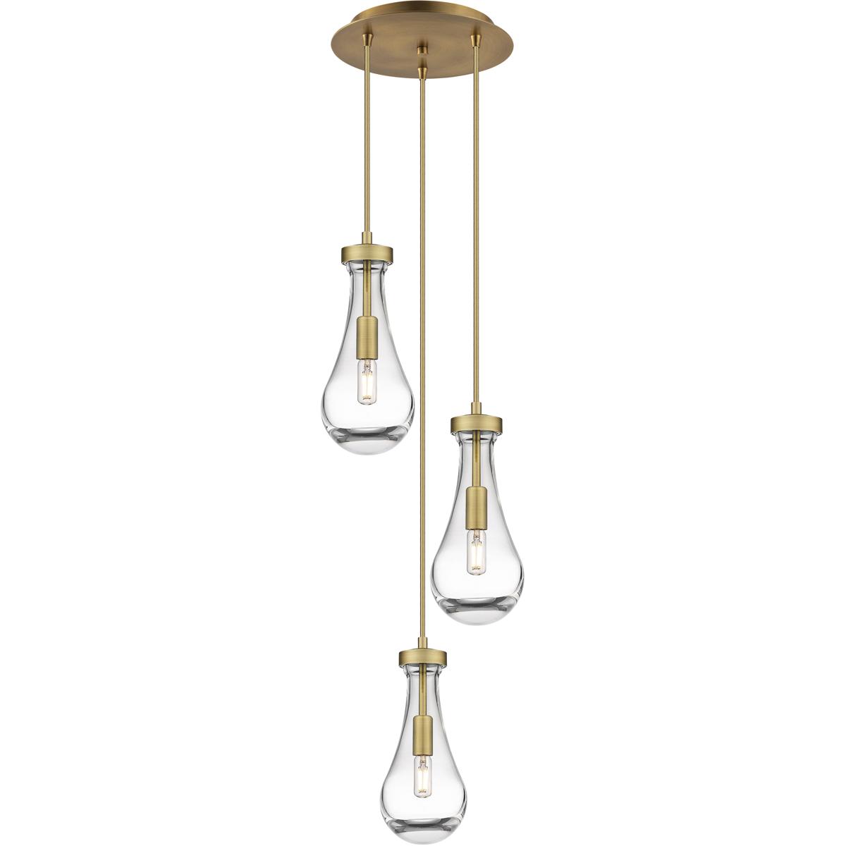 Innovations Lighting Bruno Marashlian Owego 12 Inch 3 Light Multi Light Pendant Owego - 113-451-1P-BB-G451-5CL - Modern Contemporary