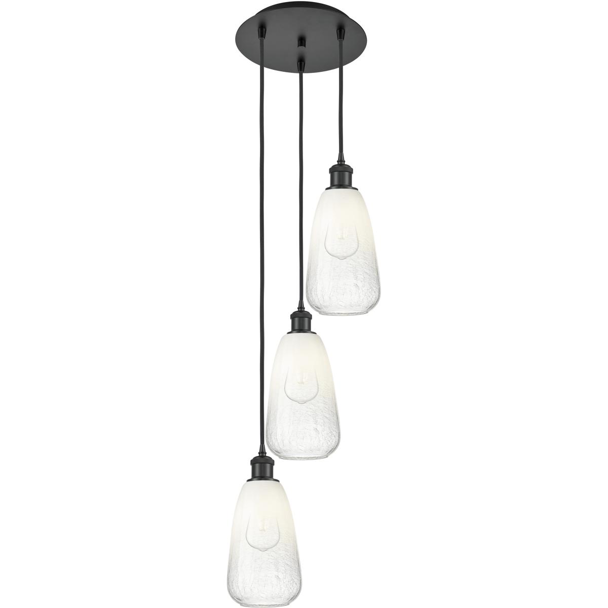Innovations Lighting Bruno Marashlian Brookhaven Almond 13 Inch Multi Light Pendant Brookhaven Almond - 113B-3P-BK-G480-6OP - Modern Contemporary