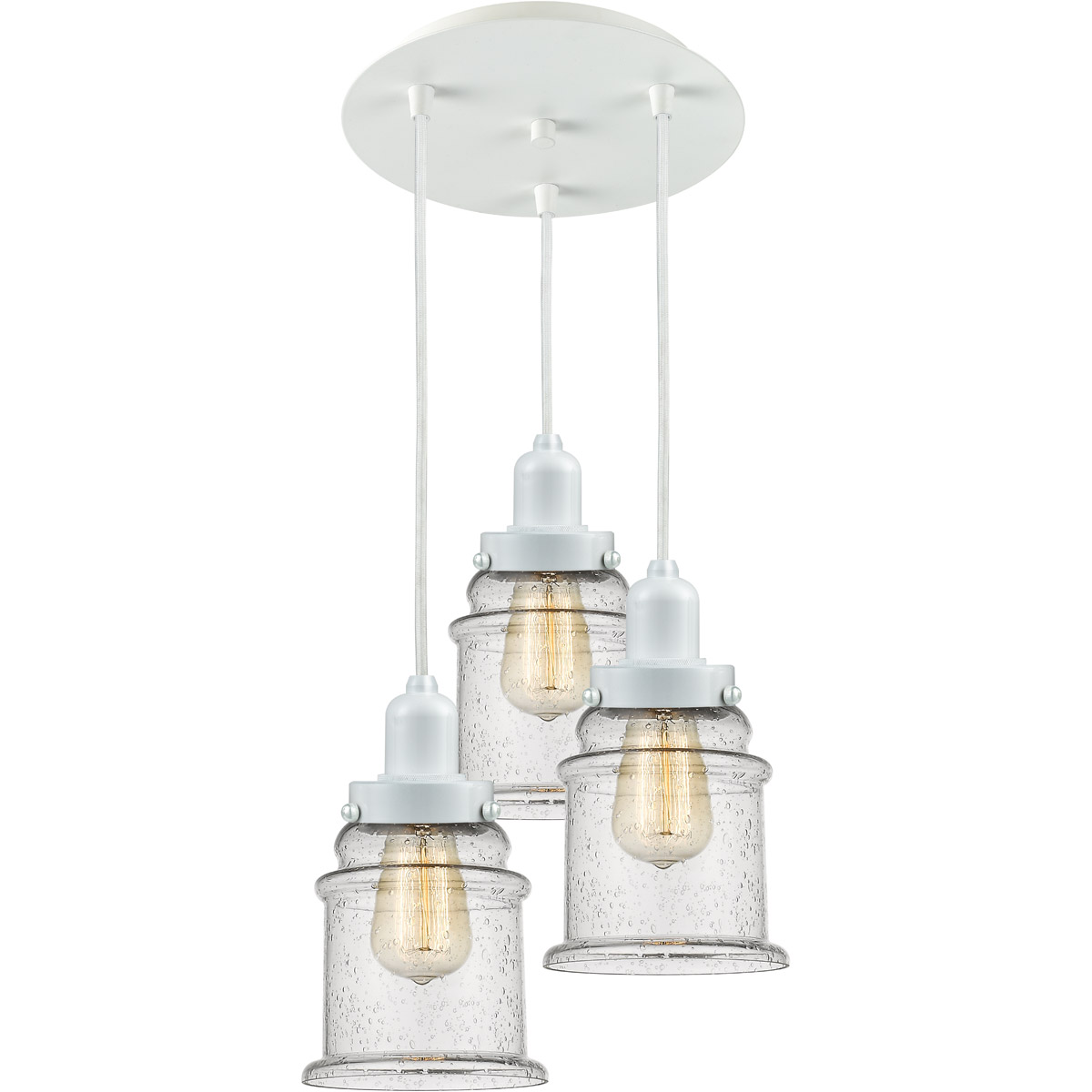 Innovations Lighting Bruno Marashlian Canton 10 Inch 3 Light Multi Light Pendant Canton - 113W-10W-0HW-G184 - Nautical
