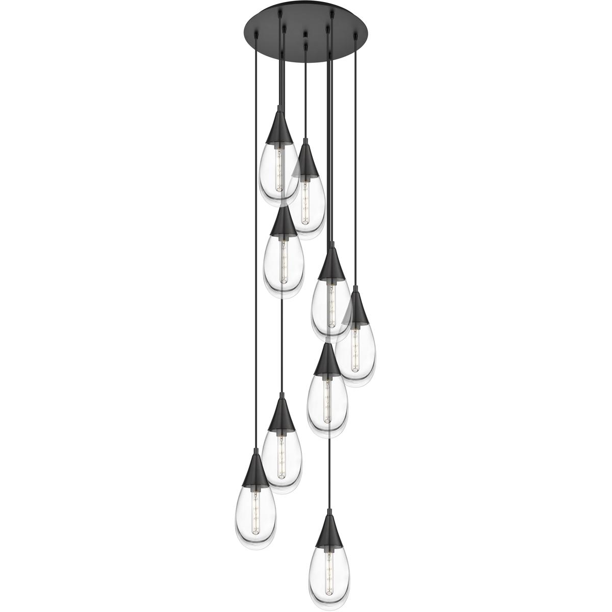 Innovations Lighting Bruno Marashlian Malone 20 Inch 9 Light Multi Light Pendant Malone - 119-450-1P-BK-G450-6CL - Industrial