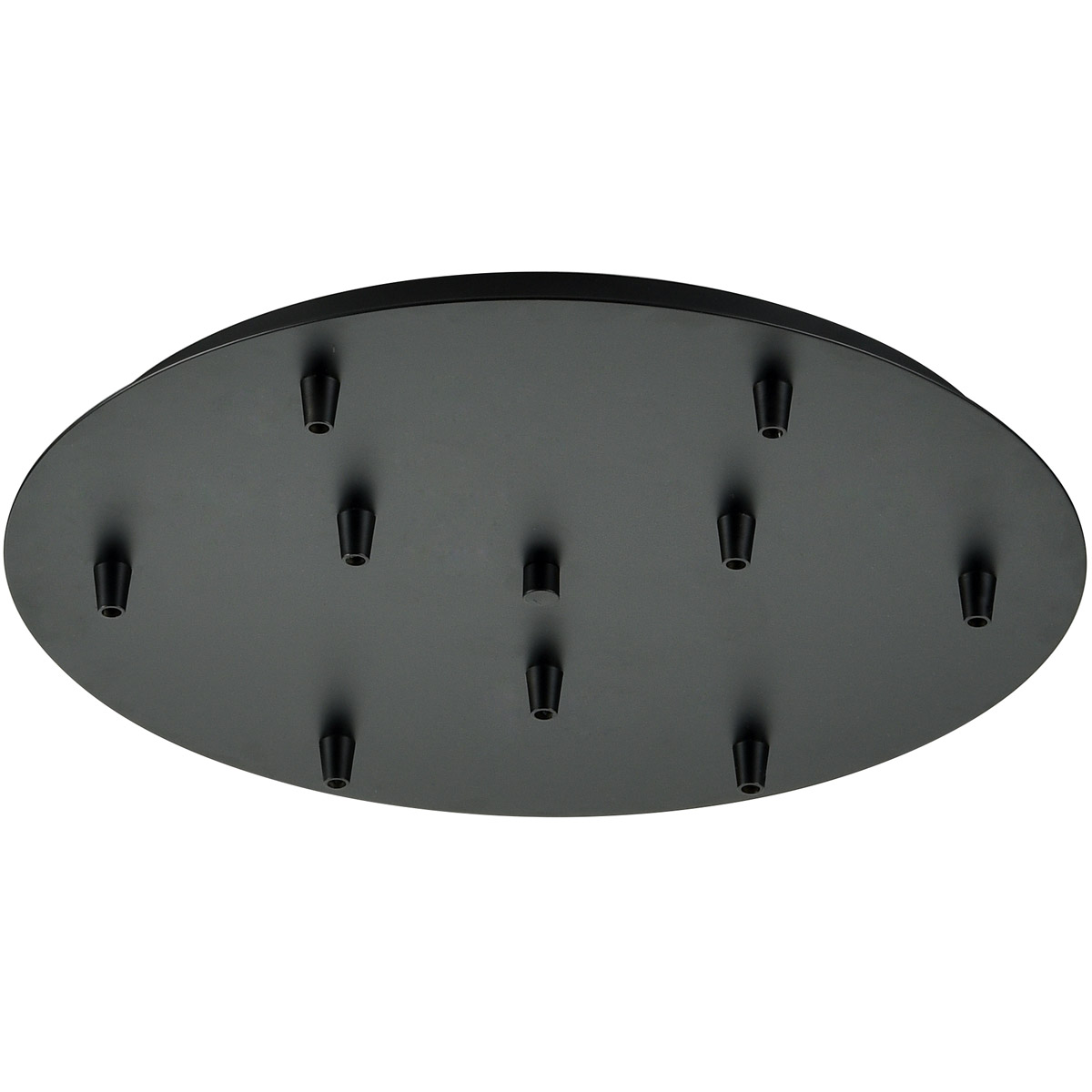 Innovations Lighting 119BK Custom Cord Matte Black Multi Port Canopy Round