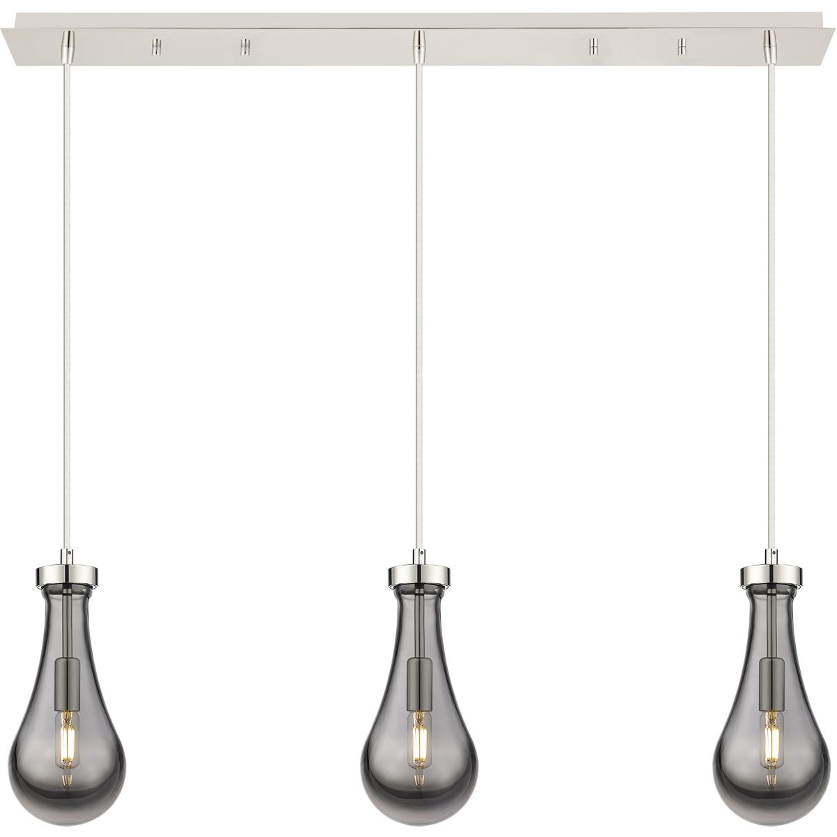 Innovations Lighting Bruno Marashlian Owego 36 Inch 3 Light Linear Suspension Light Owego - 123-451-1P-PN-G451-5SM - Modern Contemporary