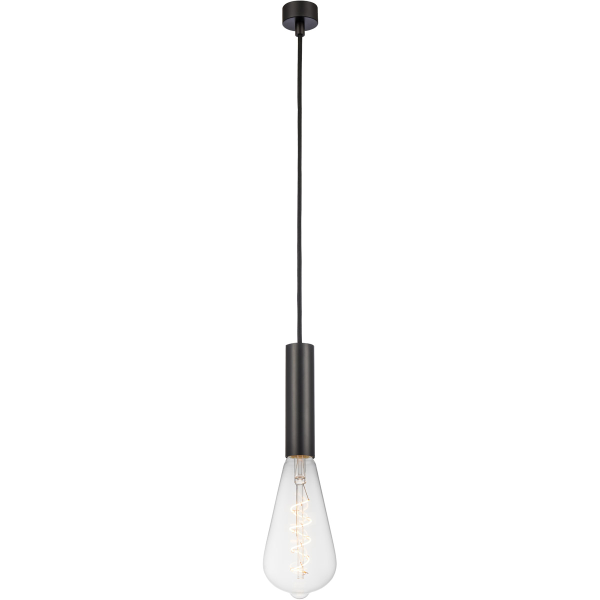 Innovations Lighting 198-1P-BK-BB95LED Ballston Edison LED 3.75 inch Matte Black Mini Pendant Ceiling Light