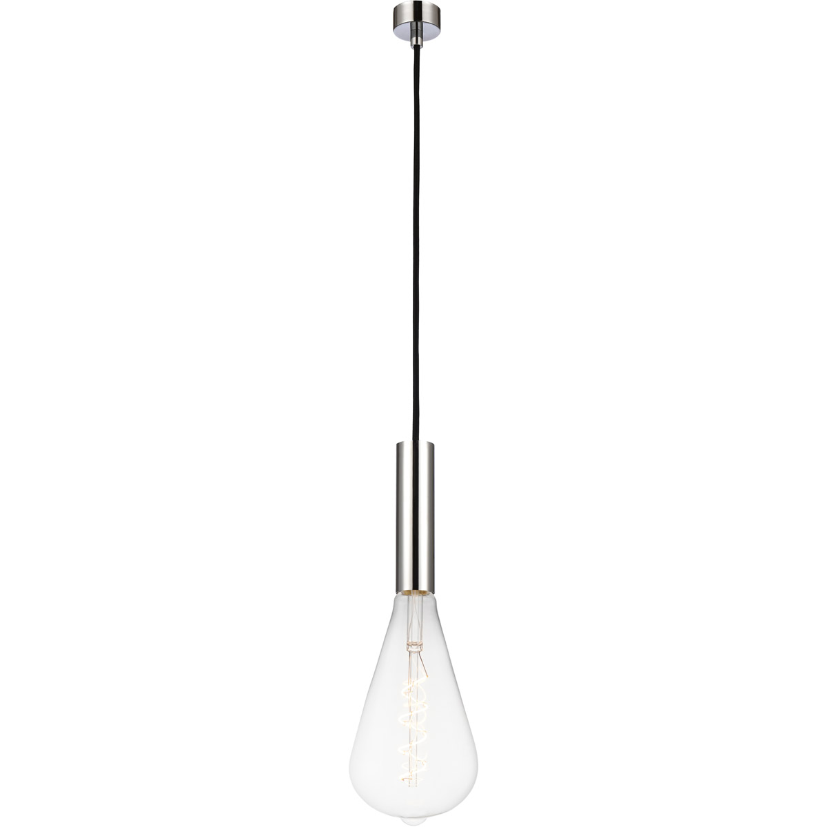 Innovations Lighting 198-1P-PC-BB125LED Ballston Edison LED 5 inch Polished Chrome Mini Pendant Ceiling Light