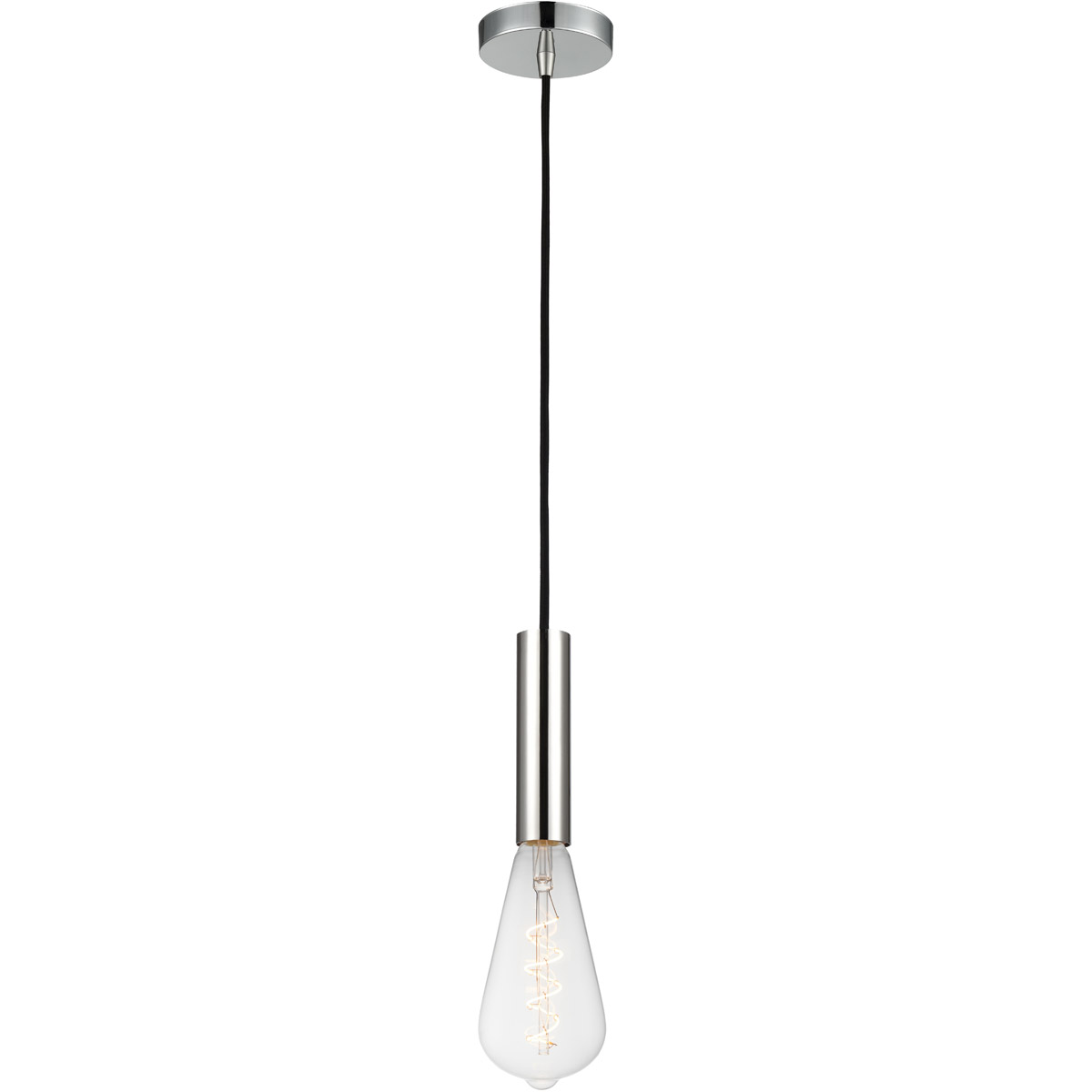 Innovations Lighting 198-1P-PC-BB95LED Ballston Edison LED 3.75 inch Polished Chrome Mini Pendant Ceiling Light