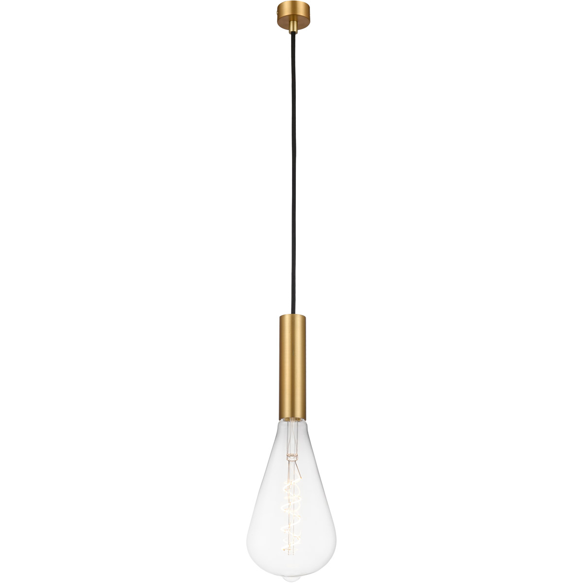 Innovations Lighting 198-1P-SG-BB125LED Ballston Edison LED 5 inch Satin Gold Mini Pendant Ceiling Light