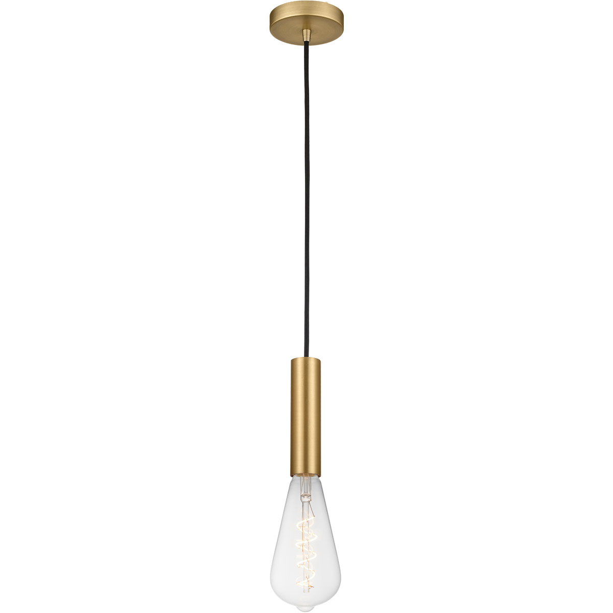 Innovations Lighting 198-1P-SG-BB95LED Ballston Edison LED 3.75 inch Satin Gold Mini Pendant Ceiling Light