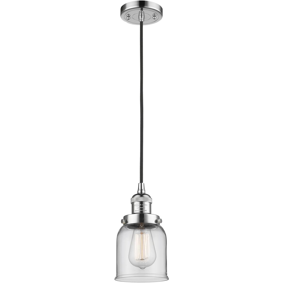 Innovations Lighting 201C-PC-G52 Franklin Restoration Bell 1 Light 5 inch Polished Chrome Mini Pendant Ceiling Light in Incandescent, Clear, Franklin 