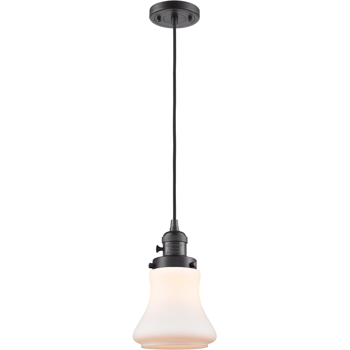 Innovations Lighting 201CSW-OB-G191-LED Franklin Restoration Bellmont LED 6 inch Oil Rubbed Bronze Mini Pendant Ceiling Light