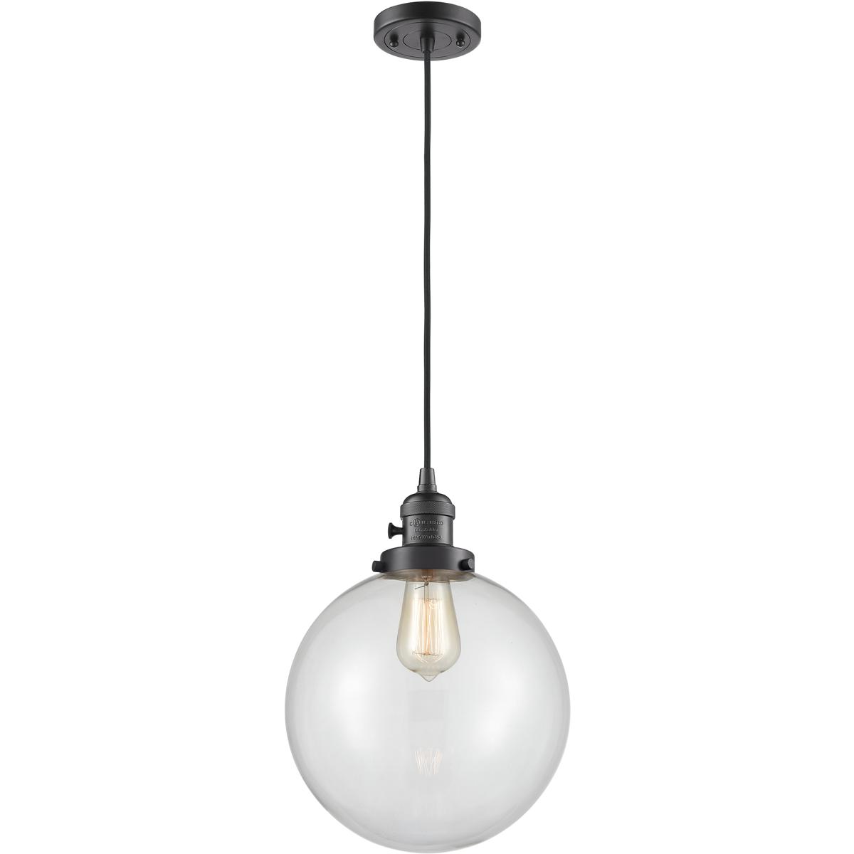 Innovations Lighting 201CSW-OB-G202-10 Franklin Restoration Beacon 1 Light 10 inch Oil Rubbed Bronze Mini Pendant Ceiling Light in Incandescent, Clear