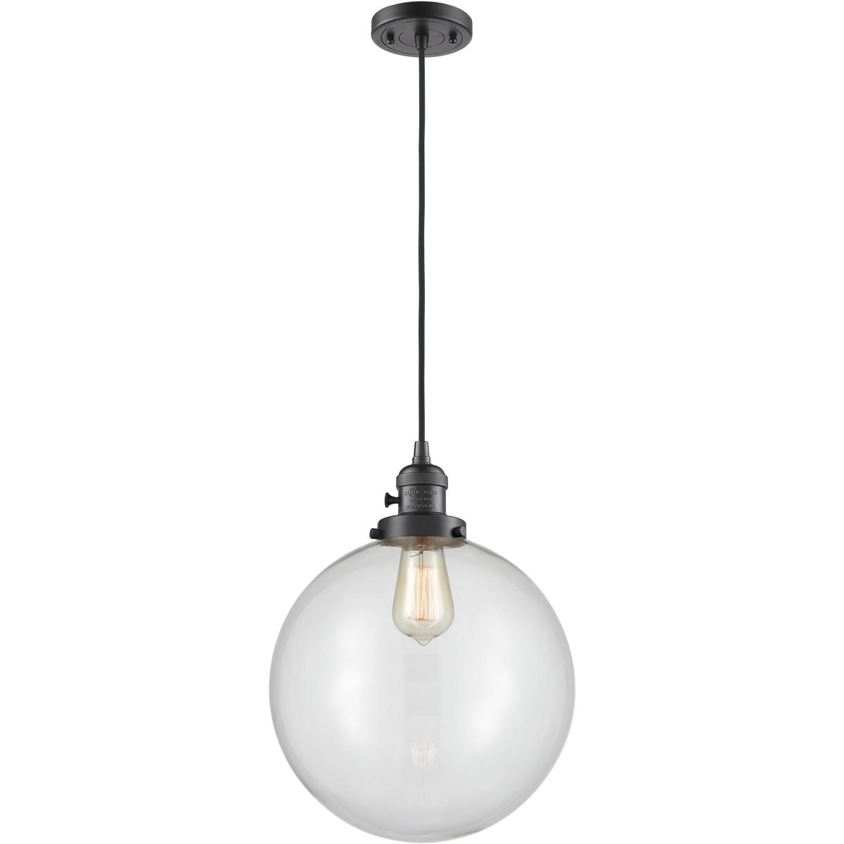 Innovations Lighting 201CSW-OB-G202-12 Franklin Restoration Beacon 1 Light 12 inch Oil Rubbed Bronze Mini Pendant Ceiling Light in Incandescent, Clear
