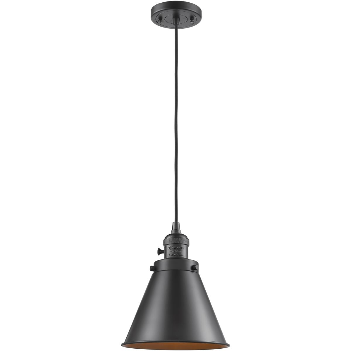 Innovations Lighting 201CSW-OB-M13-OB-LED Franklin Restoration Appalachian LED 8 inch Oil Rubbed Bronze Mini Pendant Ceiling Light
