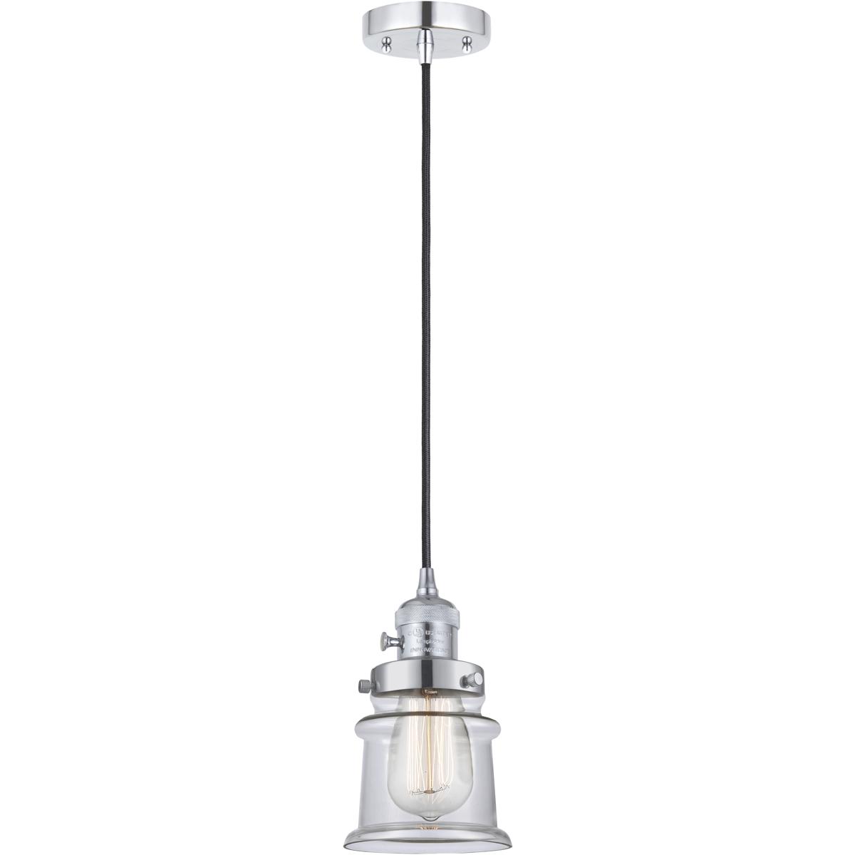 Innovations Lighting 201CSW-PC-G182S-LED Franklin Restoration Canton LED 6 inch Polished Chrome Mini Pendant Ceiling Light in Clear