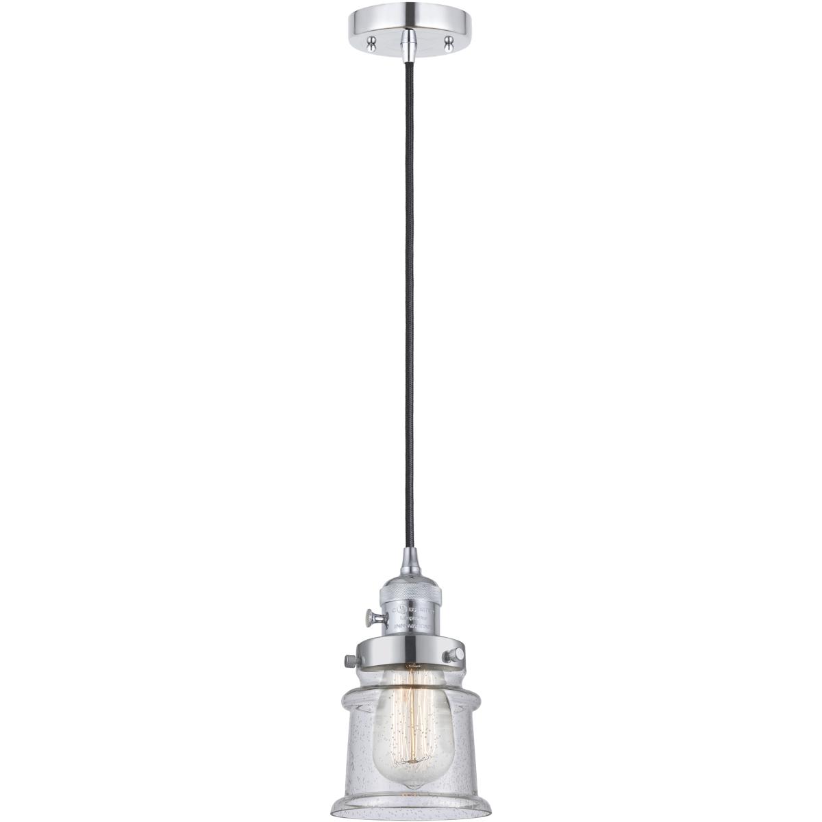Innovations Lighting 201CSW-PC-G184S-LED Franklin Restoration Canton LED 6 inch Polished Chrome Mini Pendant Ceiling Light in Seedy