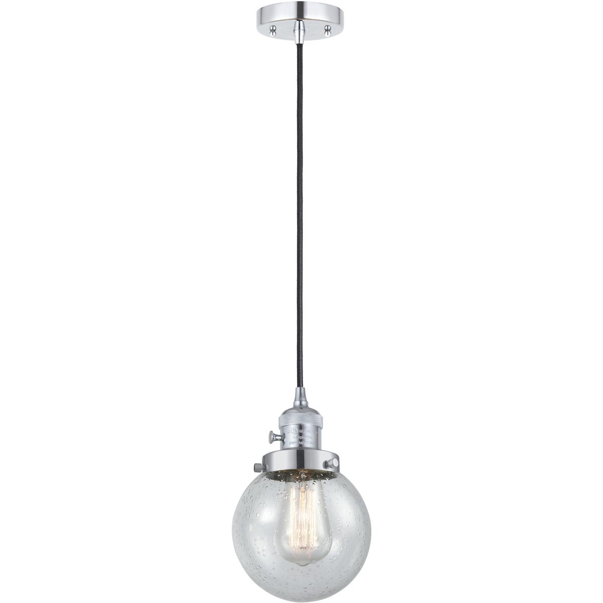 Innovations Lighting 201CSW-PC-G204-6 Franklin Restoration Beacon 1 Light 6 inch Polished Chrome Mini Pendant Ceiling Light in Incandescent, Seedy