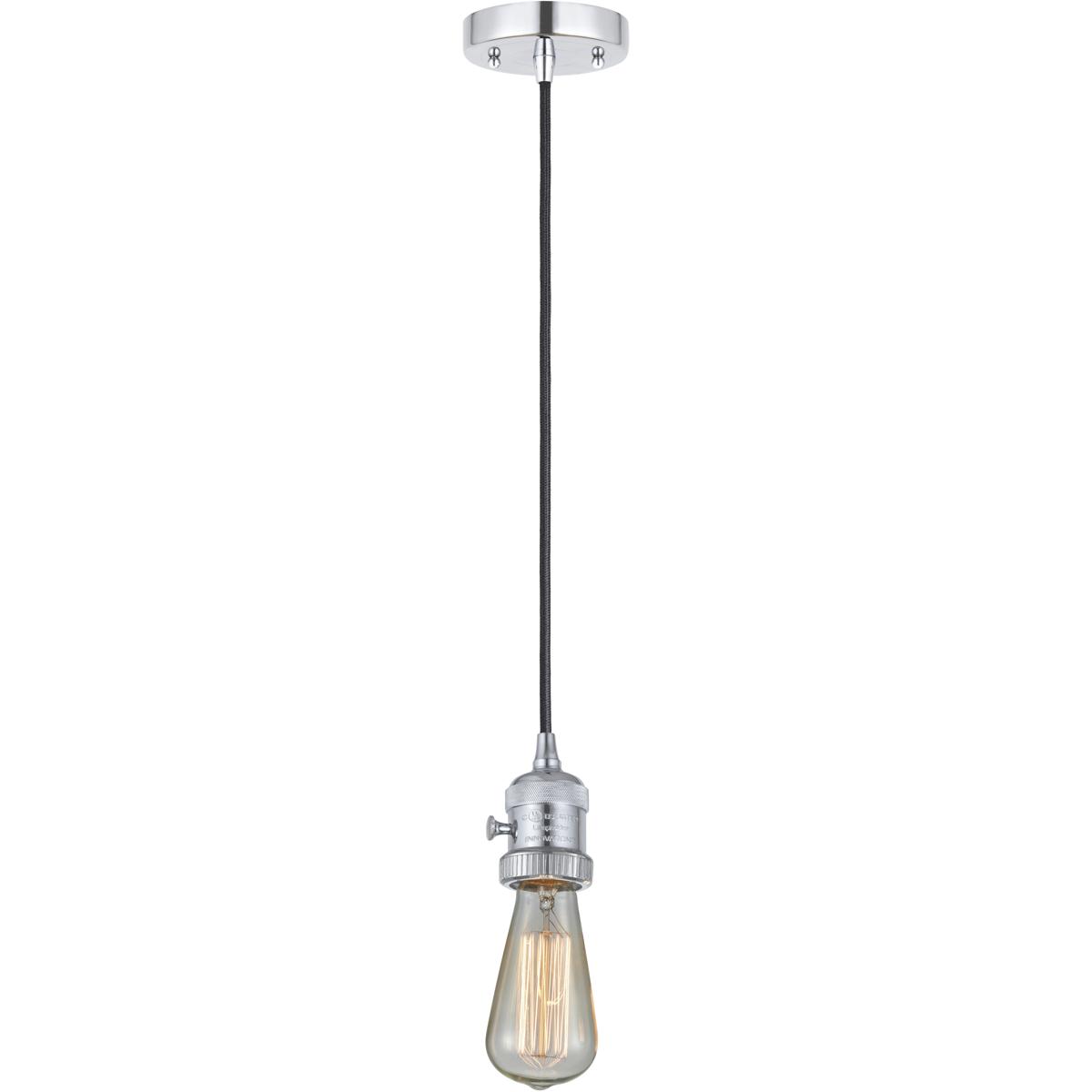 Innovations Lighting 201CSW-PC-LED Franklin Restoration Bare Bulb LED 2 inch Polished Chrome Mini Pendant Ceiling Light