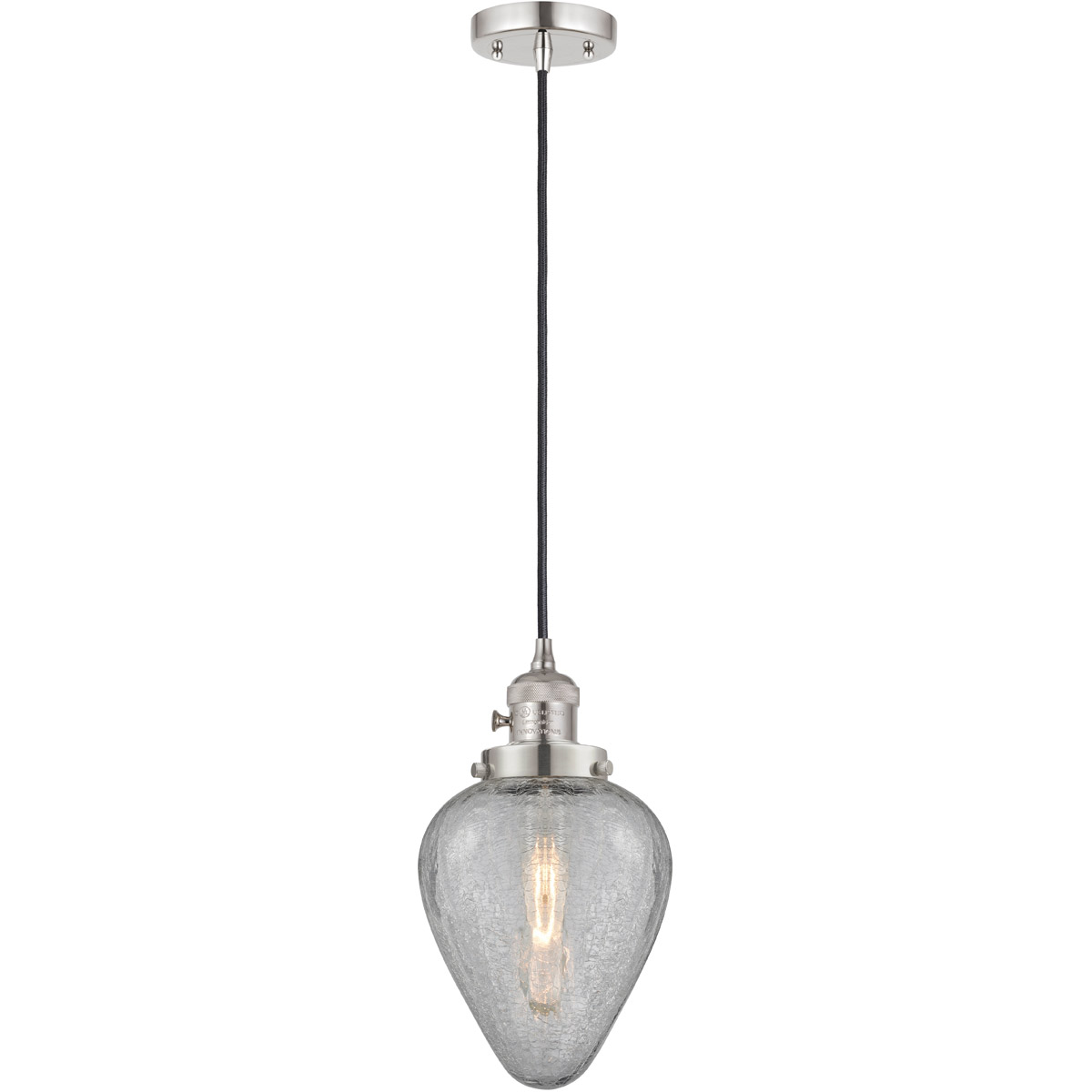 Innovations Lighting 201CSW-PN-G165-LED Franklin Restoration Geneseo LED 7 inch Polished Nickel Mini Pendant Ceiling Light