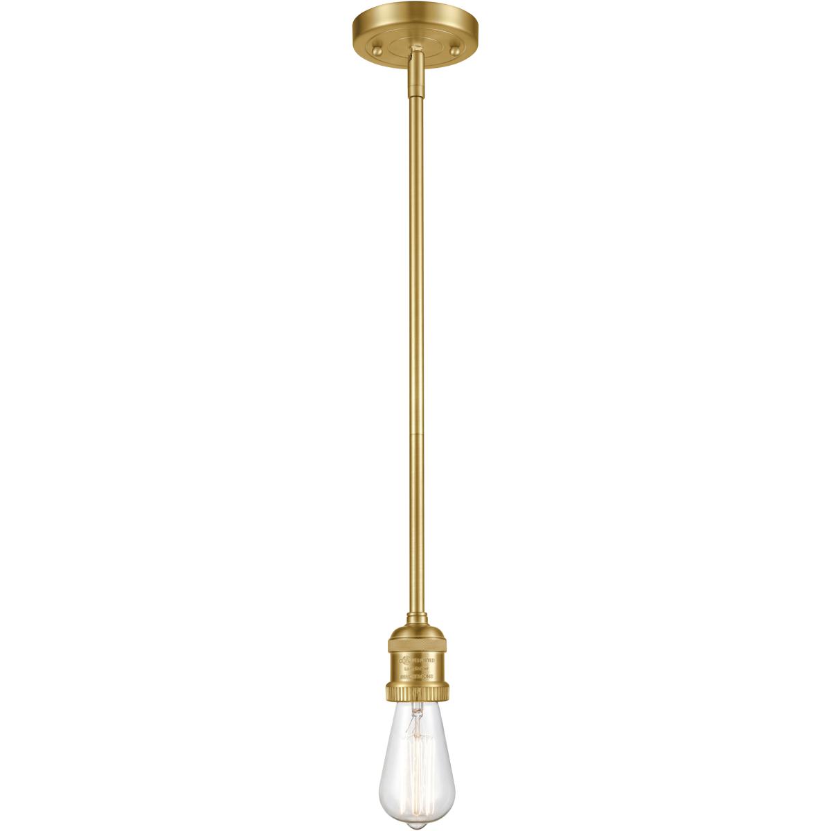 Innovations Lighting 201S-SG-LED Franklin Restoration Bare Bulb LED 2 inch Satin Gold Mini Pendant Ceiling Light