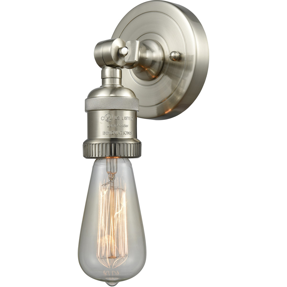Innovations Lighting 202ADA-SN Franklin Restoration Bare Bulb 1 Light 5 inch Brushed Satin Nickel AD