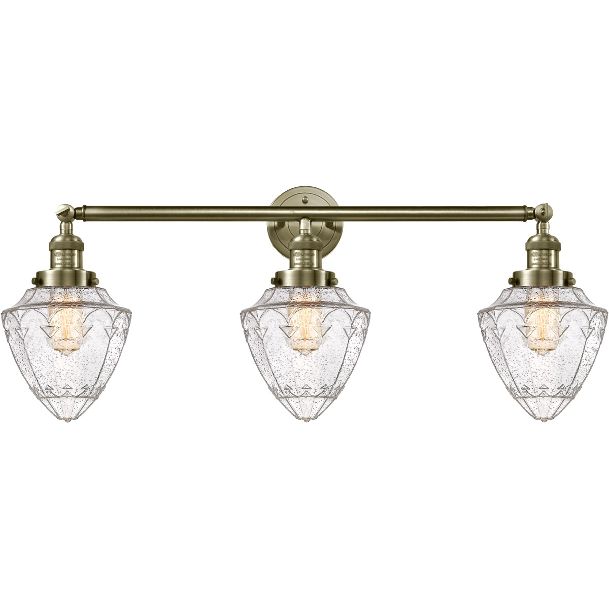 Innovations Lighting Bruno Marashlian Bullet 33 Inch 3 Light Bath Vanity Light Bullet - 205-AB-G664-7 - Modern Contemporary