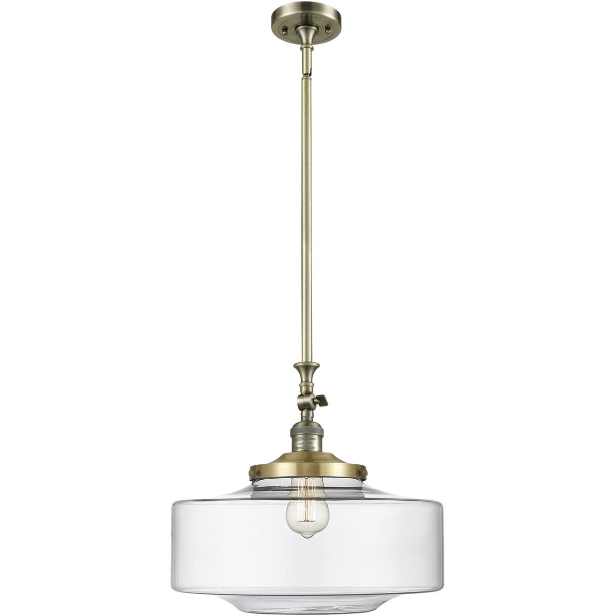 Innovations Lighting 206-AB-G692-16-LED Franklin Restoration Bridgeton LED 16 inch Antique Brass Mini Pendant Ceiling Light in Clear