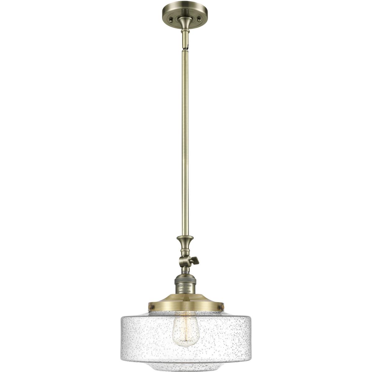Innovations Lighting 206-AB-G694-12 Franklin Restoration Bridgeton 1 Light 12 inch Antique Brass Mini Pendant Ceiling Light in Incandescent, Seedy