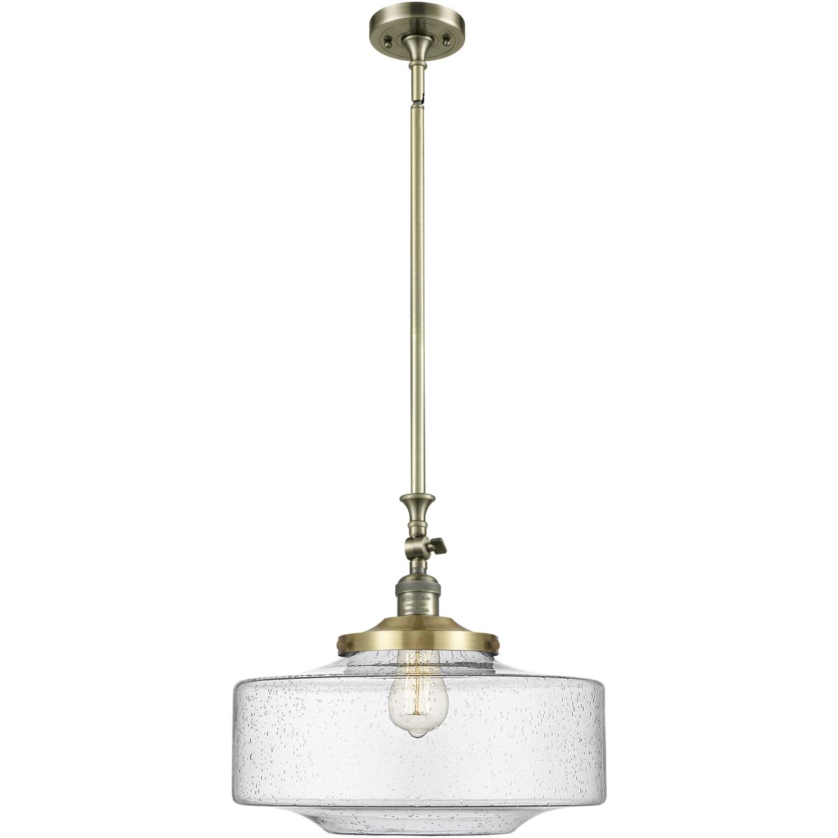 Innovations Lighting 206-AB-G694-16 Franklin Restoration Bridgeton 1 Light 16 inch Antique Brass Mini Pendant Ceiling Light in Incandescent, Seedy