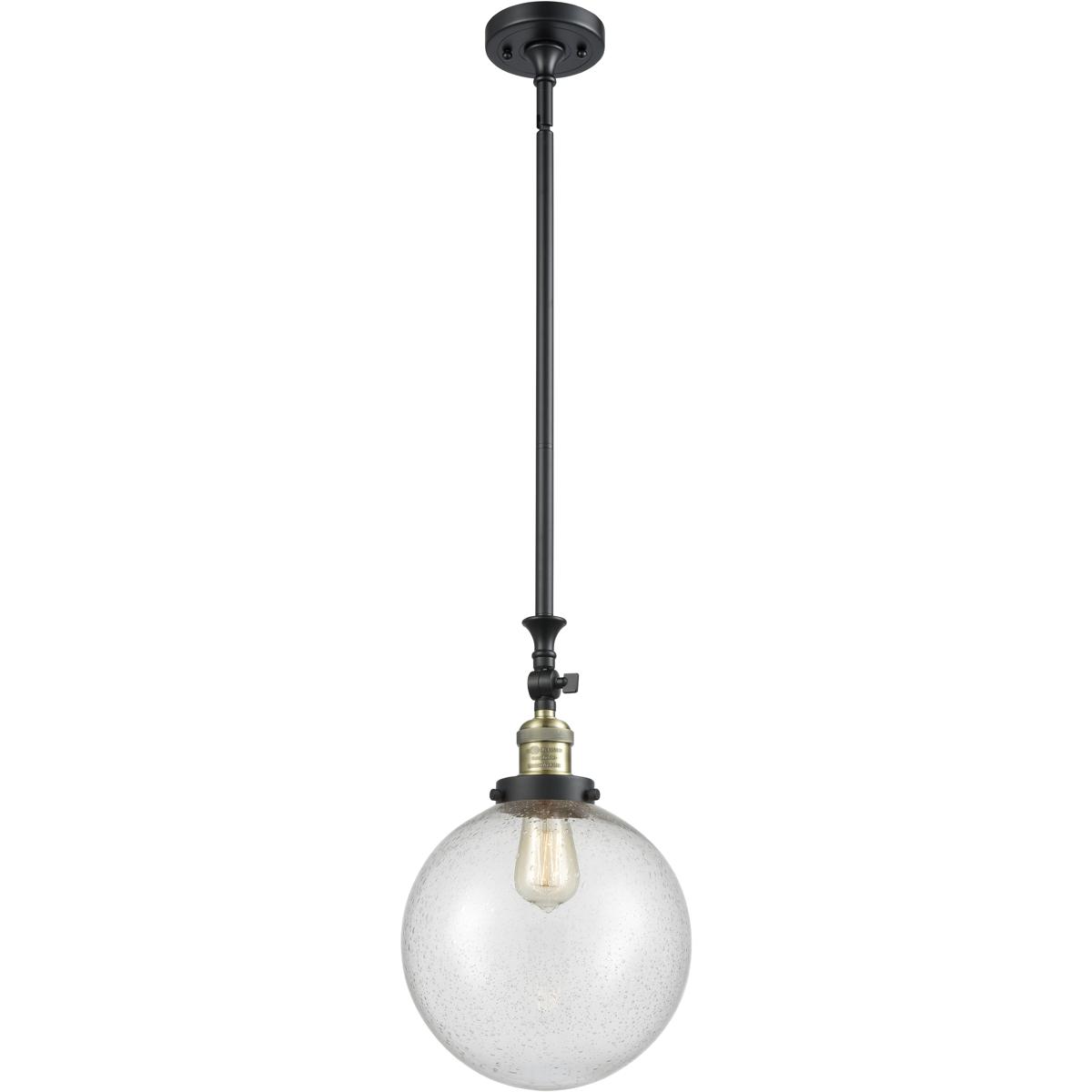 Innovations Lighting 206-BAB-G204-10-LED Franklin Restoration Beacon LED 10 inch Black Antique Brass Mini Pendant Ceiling Light in Seedy, Franklin Res