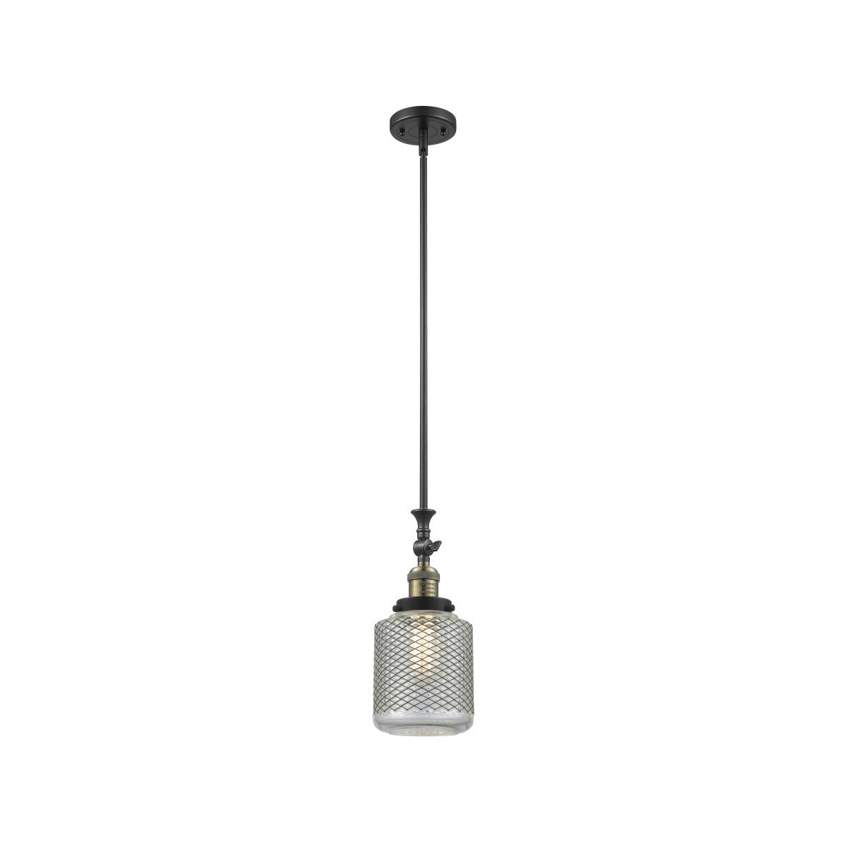 Innovations Lighting 206-BAB-G262-LED Franklin Restoration Stanton LED 6 inch Black Antique Brass Mini Pendant Ceiling Light, Franklin Restoration